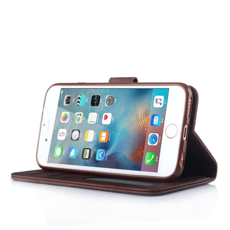 For iPhone 6 / 6s Diaobaolee Pure Fresh Texture Horizontal Flip Leather Case, with Holder & Card Slot & Wallet & Photo Frame