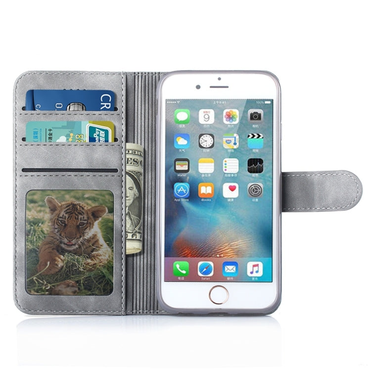 For iPhone 6 / 6s Diaobaolee Pure Fresh Texture Horizontal Flip Leather Case, with Holder & Card Slot & Wallet & Photo Frame