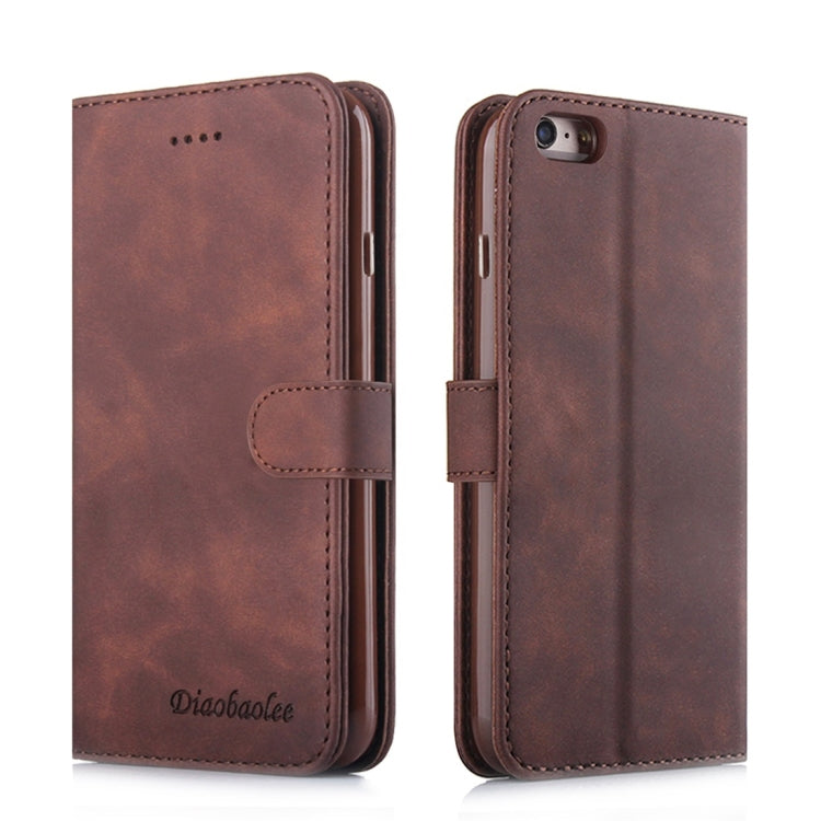 For iPhone 6 Plus / 6s Plus Diaobaolee Pure Fresh Texture Horizontal Flip Leather Case, with Holder & Card Slot & Wallet & Photo Frame
