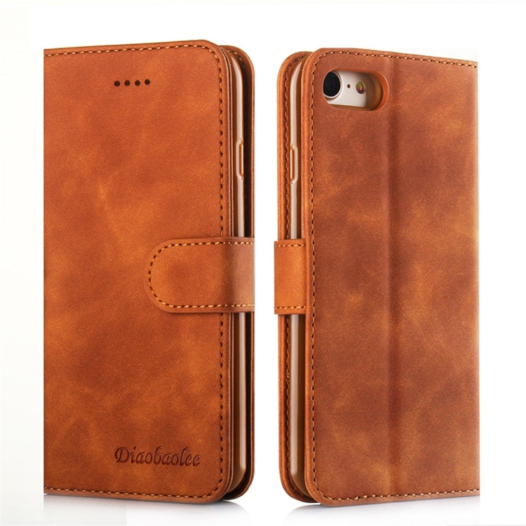 For iPhone 7 / 8 Diaobaolee Pure Fresh Texture Horizontal Flip Leather Case, with Holder & Card Slot & Wallet & Photo Frame