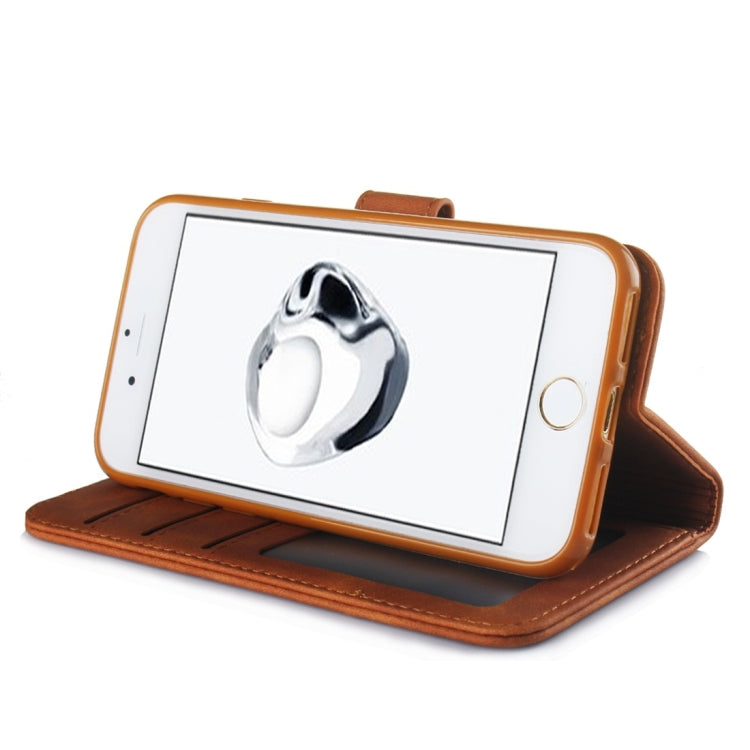 For iPhone 7 / 8 Diaobaolee Pure Fresh Texture Horizontal Flip Leather Case, with Holder & Card Slot & Wallet & Photo Frame