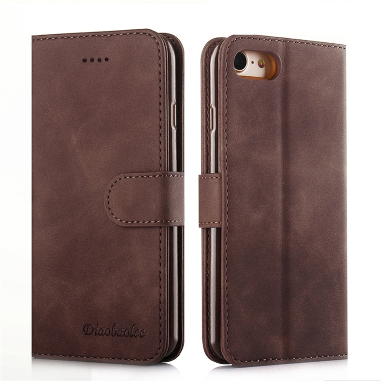 For iPhone 7 / 8 Diaobaolee Pure Fresh Texture Horizontal Flip Leather Case, with Holder & Card Slot & Wallet & Photo Frame