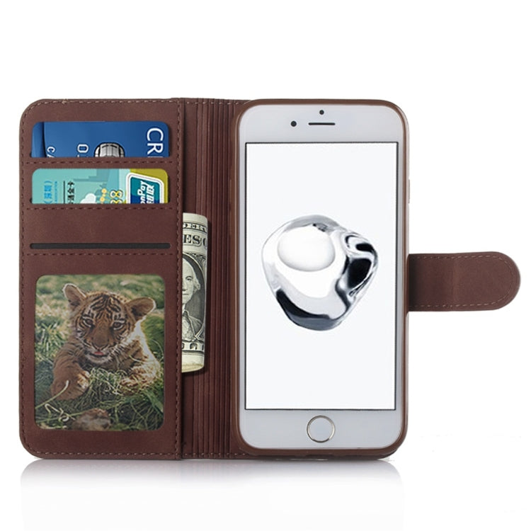 For iPhone 7 / 8 Diaobaolee Pure Fresh Texture Horizontal Flip Leather Case, with Holder & Card Slot & Wallet & Photo Frame
