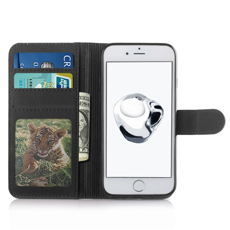 For iPhone 7 / 8 Diaobaolee Pure Fresh Texture Horizontal Flip Leather Case, with Holder & Card Slot & Wallet & Photo Frame