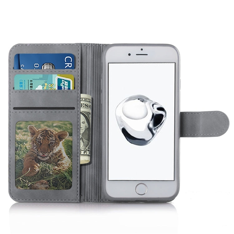 For iPhone 7 / 8 Diaobaolee Pure Fresh Texture Horizontal Flip Leather Case, with Holder & Card Slot & Wallet & Photo Frame