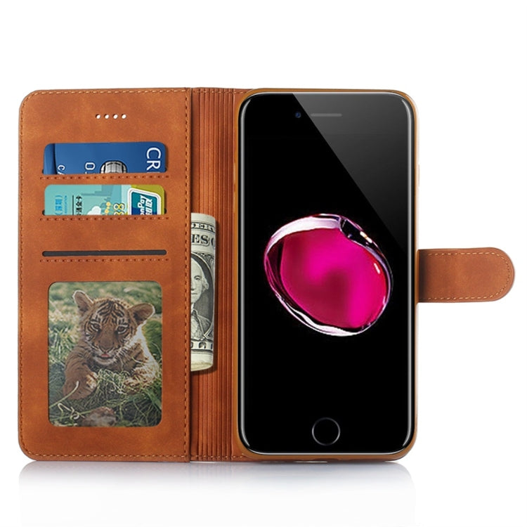 For iPhone 7 Plus / 8 Plus Diaobaolee Pure Fresh Texture Horizontal Flip Leather Case, with Holder & Card Slot & Wallet & Photo Frame