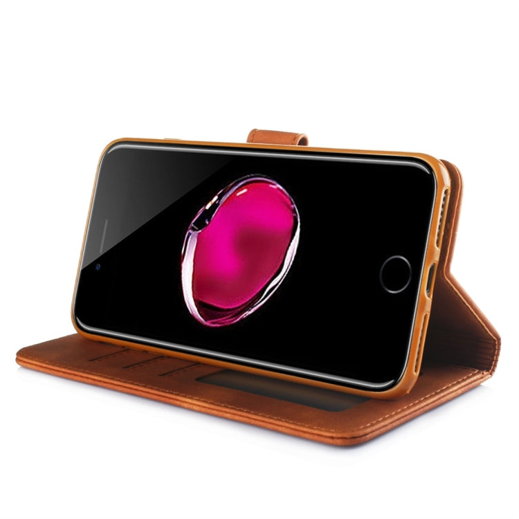 For iPhone 7 Plus / 8 Plus Diaobaolee Pure Fresh Texture Horizontal Flip Leather Case, with Holder & Card Slot & Wallet & Photo Frame