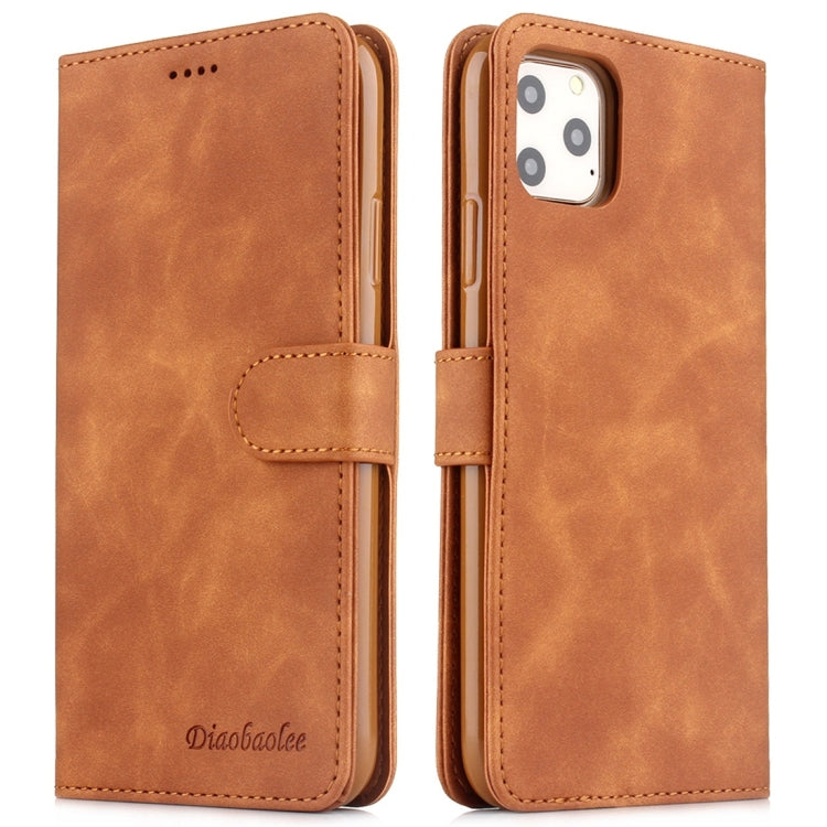 For iPhone 11 Pro Diaobaolee Pure Fresh Texture Horizontal Flip Leather Case, with Holder & Card Slot & Wallet & Photo Frame