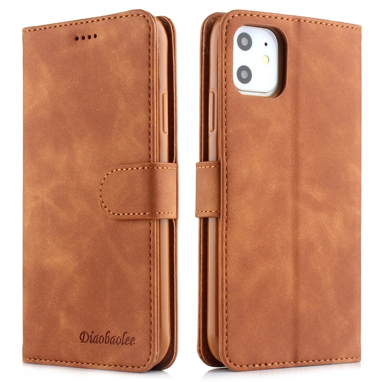 For iPhone 11 Diaobaolee Pure Fresh Texture Horizontal Flip Leather Case, with Holder & Card Slot & Wallet & Photo Frame