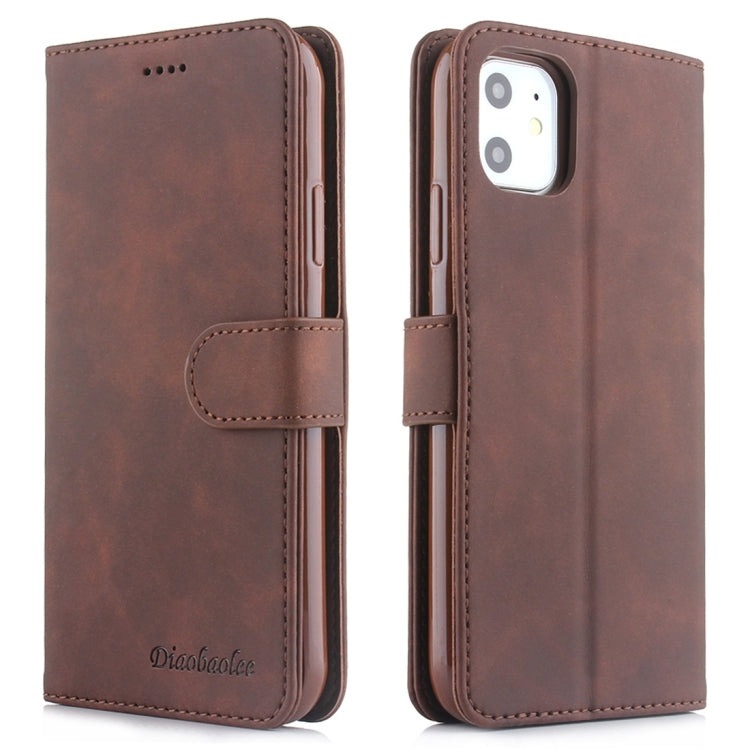 For iPhone 11 Diaobaolee Pure Fresh Texture Horizontal Flip Leather Case, with Holder & Card Slot & Wallet & Photo Frame