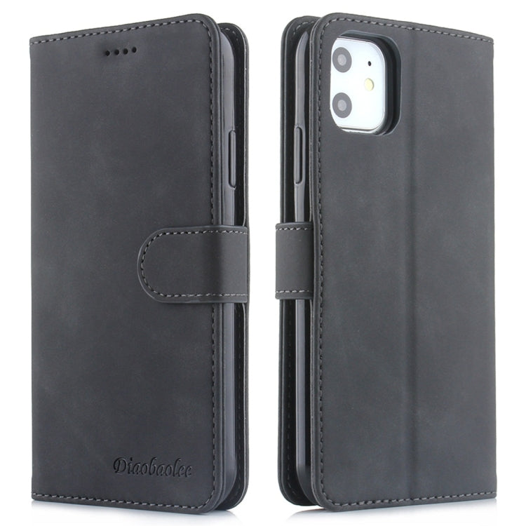 For iPhone 11 Diaobaolee Pure Fresh Texture Horizontal Flip Leather Case, with Holder & Card Slot & Wallet & Photo Frame