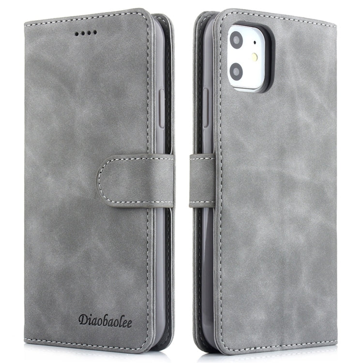 For iPhone 11 Diaobaolee Pure Fresh Texture Horizontal Flip Leather Case, with Holder & Card Slot & Wallet & Photo Frame