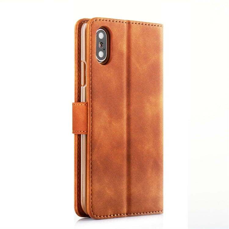 For iPhone X / XS Diaobaolee Pure Fresh Texture Horizontal Flip Leather Case, with Holder & Card Slot & Wallet & Photo Frame