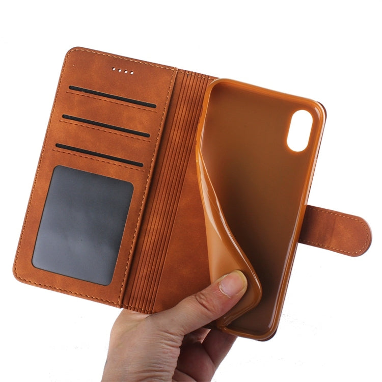 For iPhone X / XS Diaobaolee Pure Fresh Texture Horizontal Flip Leather Case, with Holder & Card Slot & Wallet & Photo Frame