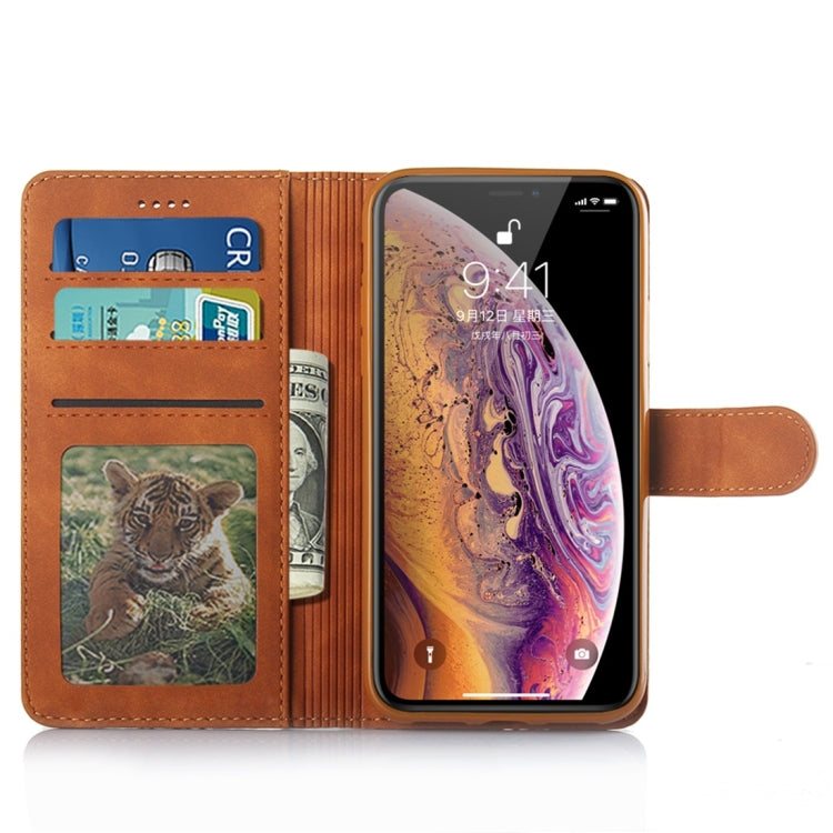 For iPhone X / XS Diaobaolee Pure Fresh Texture Horizontal Flip Leather Case, with Holder & Card Slot & Wallet & Photo Frame