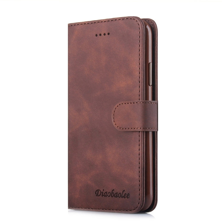 For iPhone X / XS Diaobaolee Pure Fresh Texture Horizontal Flip Leather Case, with Holder & Card Slot & Wallet & Photo Frame