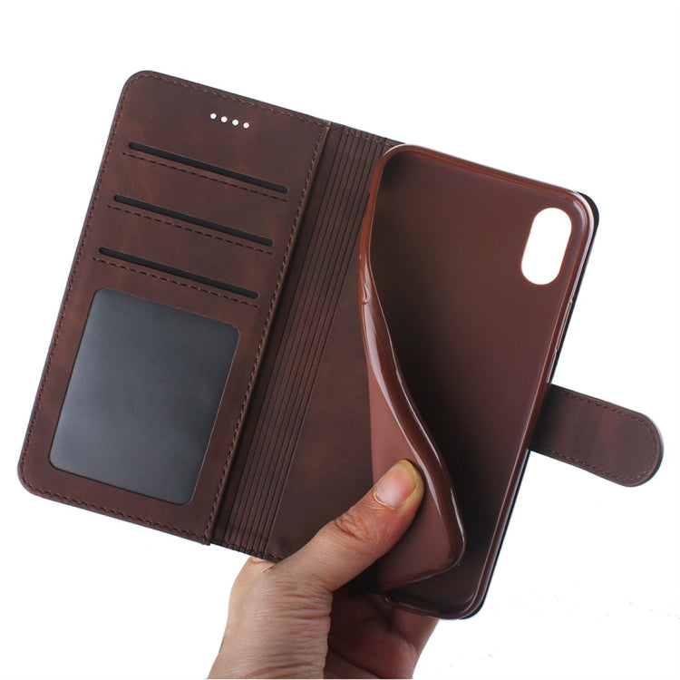 For iPhone X / XS Diaobaolee Pure Fresh Texture Horizontal Flip Leather Case, with Holder & Card Slot & Wallet & Photo Frame