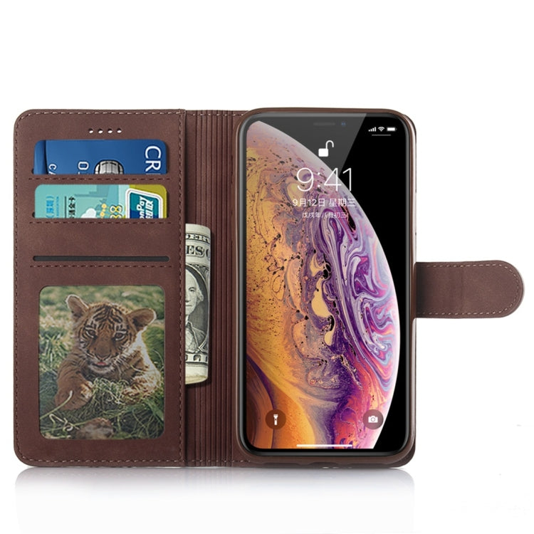 For iPhone X / XS Diaobaolee Pure Fresh Texture Horizontal Flip Leather Case, with Holder & Card Slot & Wallet & Photo Frame