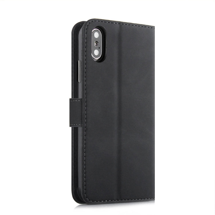 For iPhone X / XS Diaobaolee Pure Fresh Texture Horizontal Flip Leather Case, with Holder & Card Slot & Wallet & Photo Frame