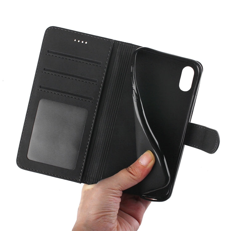 For iPhone X / XS Diaobaolee Pure Fresh Texture Horizontal Flip Leather Case, with Holder & Card Slot & Wallet & Photo Frame