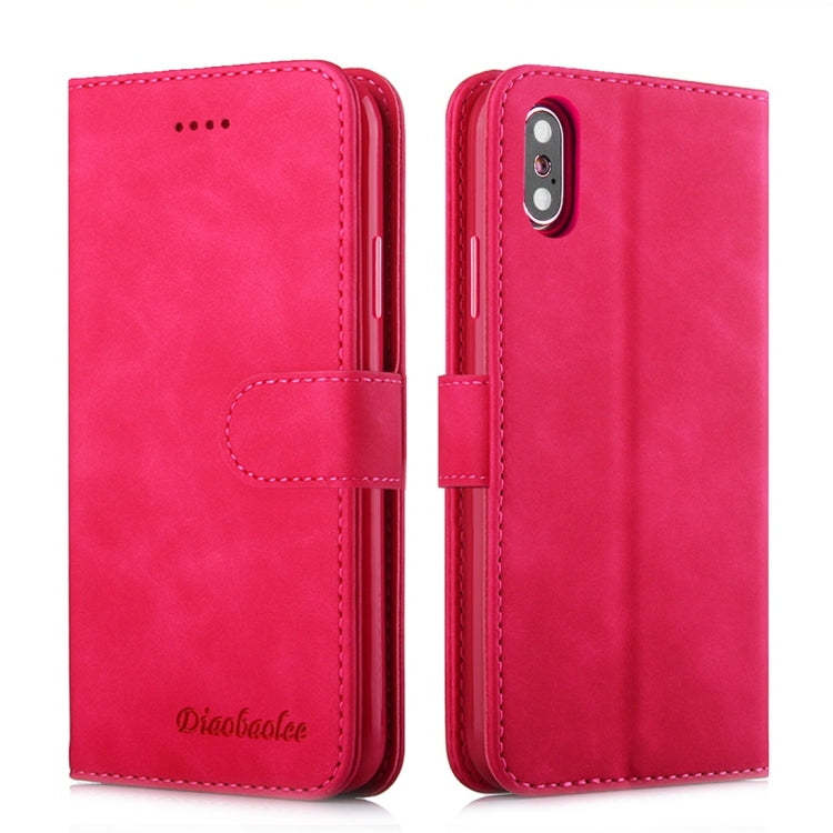 For iPhone X / XS Diaobaolee Pure Fresh Texture Horizontal Flip Leather Case, with Holder & Card Slot & Wallet & Photo Frame