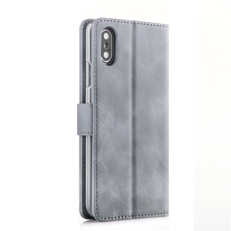 For iPhone X / XS Diaobaolee Pure Fresh Texture Horizontal Flip Leather Case, with Holder & Card Slot & Wallet & Photo Frame