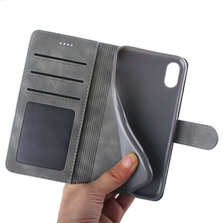 For iPhone X / XS Diaobaolee Pure Fresh Texture Horizontal Flip Leather Case, with Holder & Card Slot & Wallet & Photo Frame