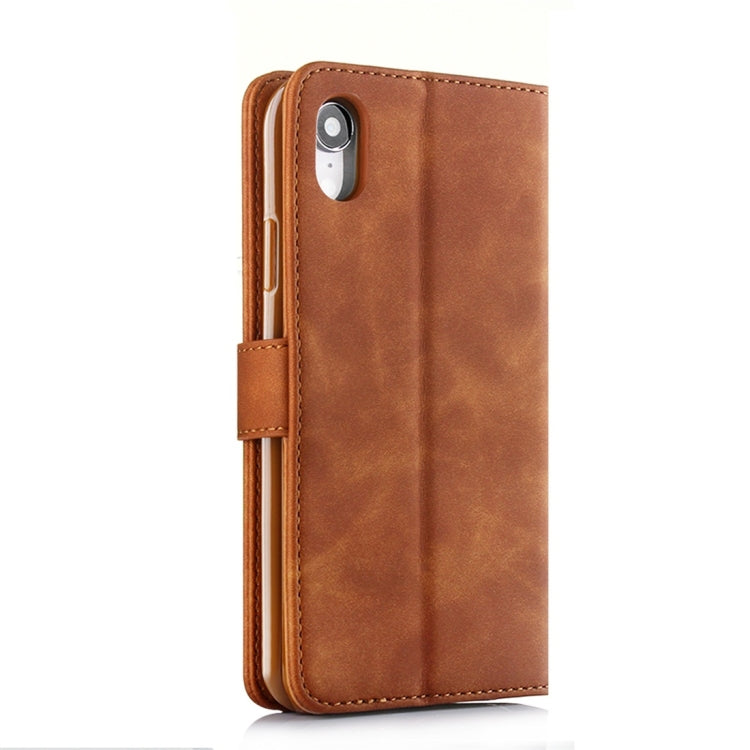 For iPhone XR Diaobaolee Pure Fresh Texture Horizontal Flip Leather Case with Holder & Card Slot & Wallet & Photo Frame