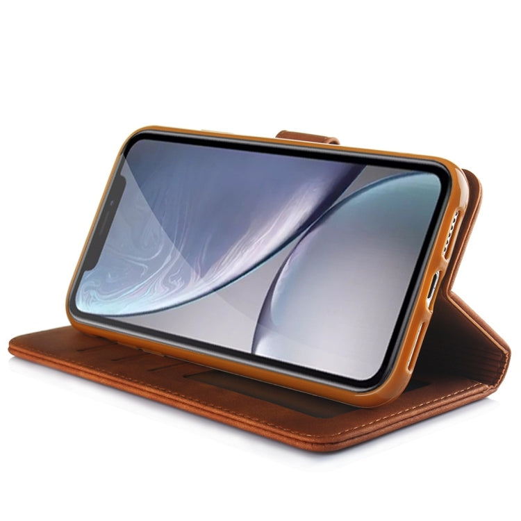 For iPhone XR Diaobaolee Pure Fresh Texture Horizontal Flip Leather Case with Holder & Card Slot & Wallet & Photo Frame