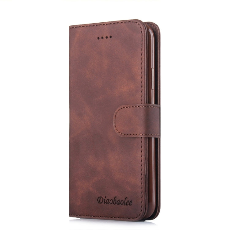 For iPhone XR Diaobaolee Pure Fresh Texture Horizontal Flip Leather Case with Holder & Card Slot & Wallet & Photo Frame