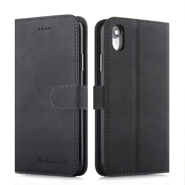 For iPhone XR Diaobaolee Pure Fresh Texture Horizontal Flip Leather Case with Holder & Card Slot & Wallet & Photo Frame