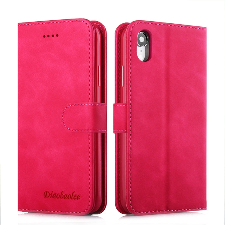 For iPhone XR Diaobaolee Pure Fresh Texture Horizontal Flip Leather Case with Holder & Card Slot & Wallet & Photo Frame