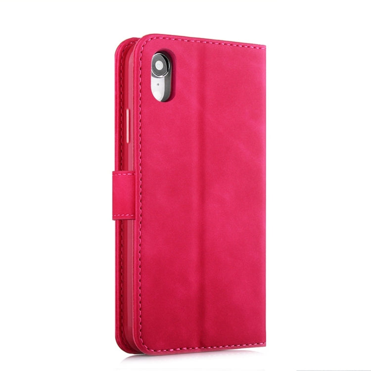 For iPhone XR Diaobaolee Pure Fresh Texture Horizontal Flip Leather Case with Holder & Card Slot & Wallet & Photo Frame