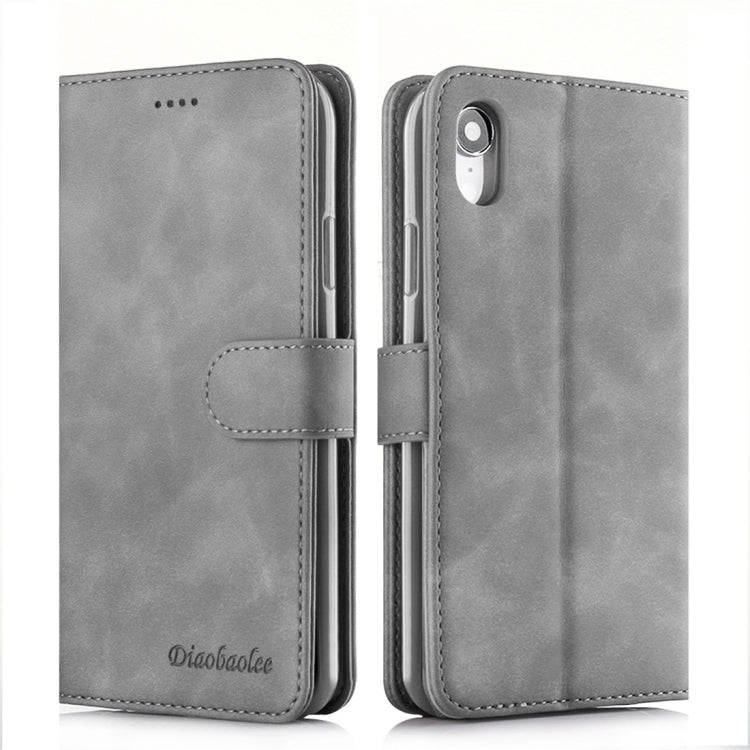 For iPhone XR Diaobaolee Pure Fresh Texture Horizontal Flip Leather Case with Holder & Card Slot & Wallet & Photo Frame