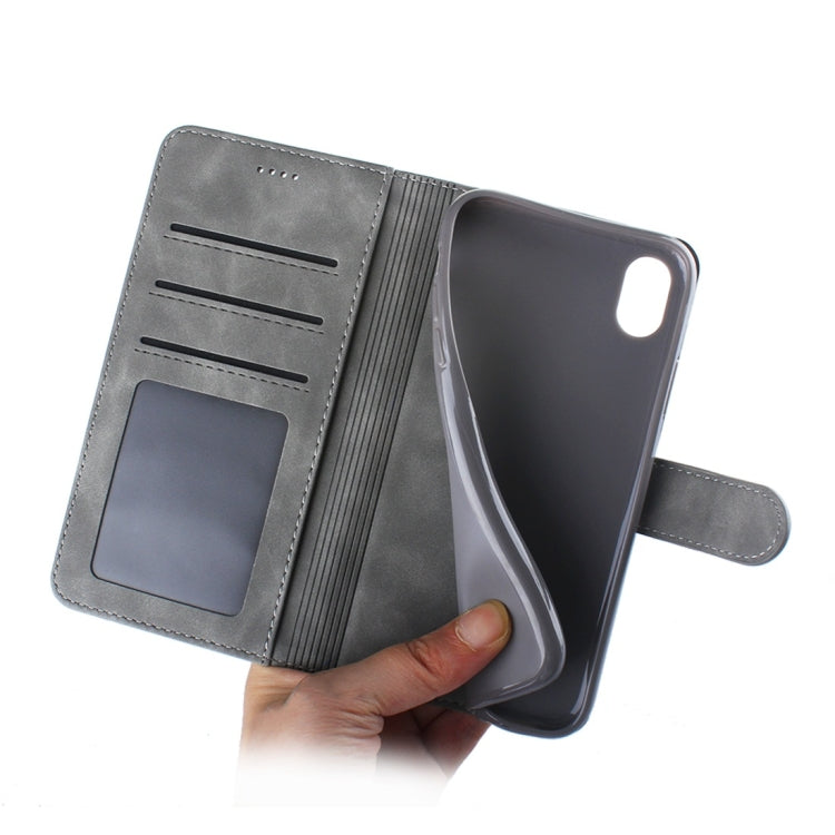 For iPhone XR Diaobaolee Pure Fresh Texture Horizontal Flip Leather Case with Holder & Card Slot & Wallet & Photo Frame