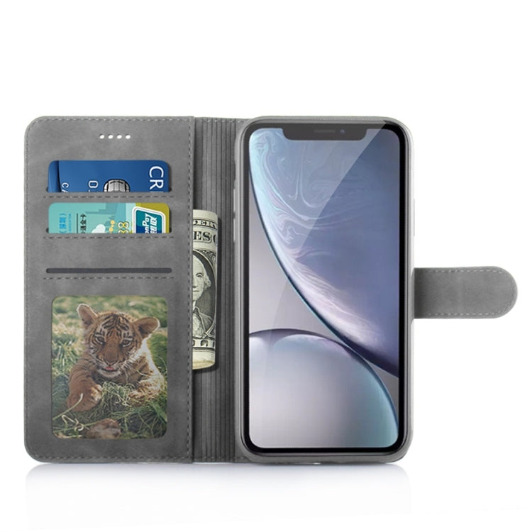 For iPhone XR Diaobaolee Pure Fresh Texture Horizontal Flip Leather Case with Holder & Card Slot & Wallet & Photo Frame