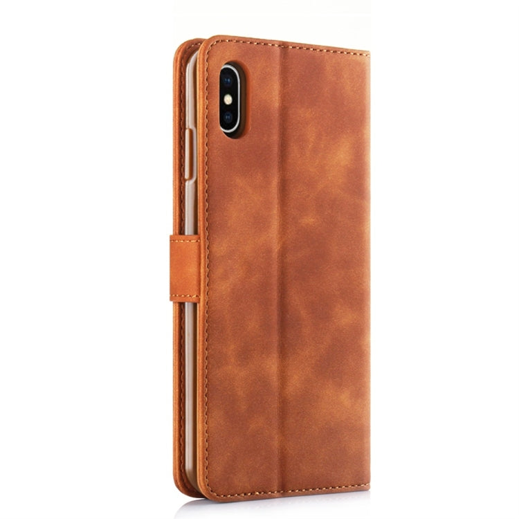For iPhone XS Max Diaobaolee Pure Fresh Texture Horizontal Flip Leather Case, with Holder & Card Slot & Wallet & Photo Frame