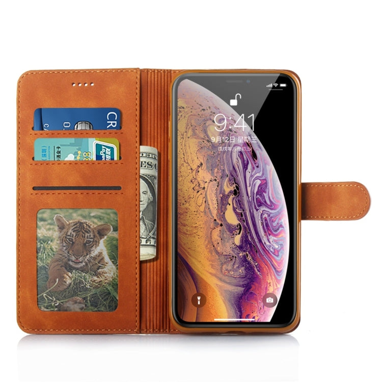 For iPhone XS Max Diaobaolee Pure Fresh Texture Horizontal Flip Leather Case, with Holder & Card Slot & Wallet & Photo Frame
