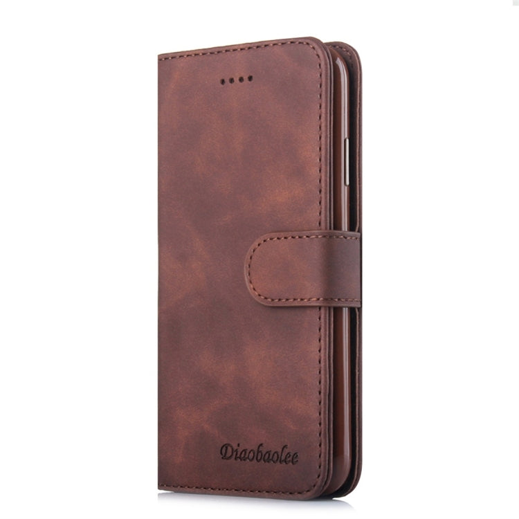 For iPhone XS Max Diaobaolee Pure Fresh Texture Horizontal Flip Leather Case, with Holder & Card Slot & Wallet & Photo Frame