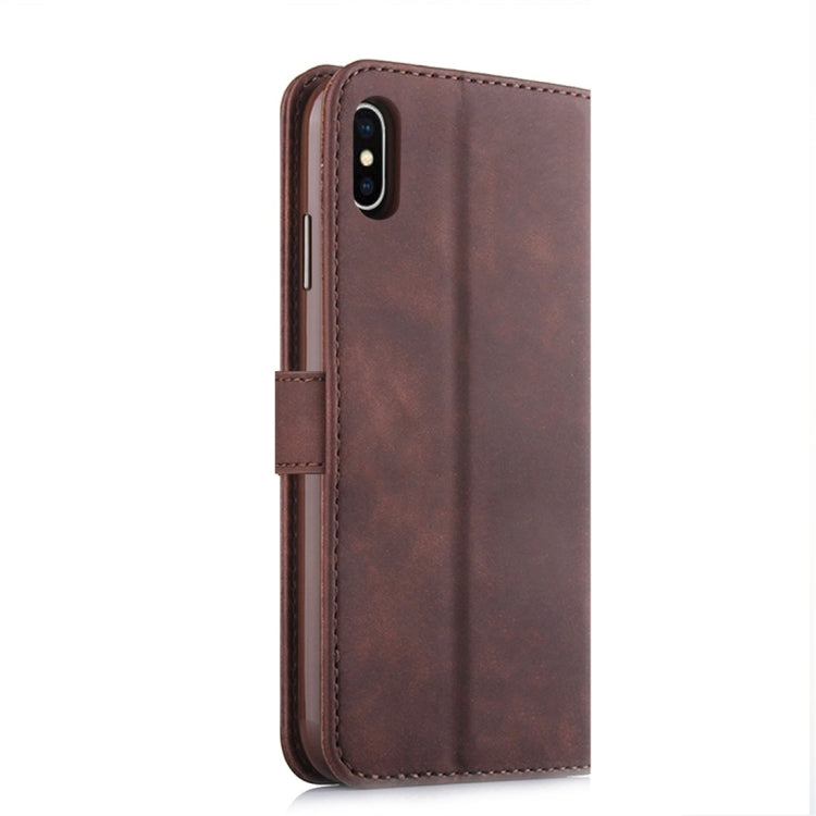 For iPhone XS Max Diaobaolee Pure Fresh Texture Horizontal Flip Leather Case, with Holder & Card Slot & Wallet & Photo Frame