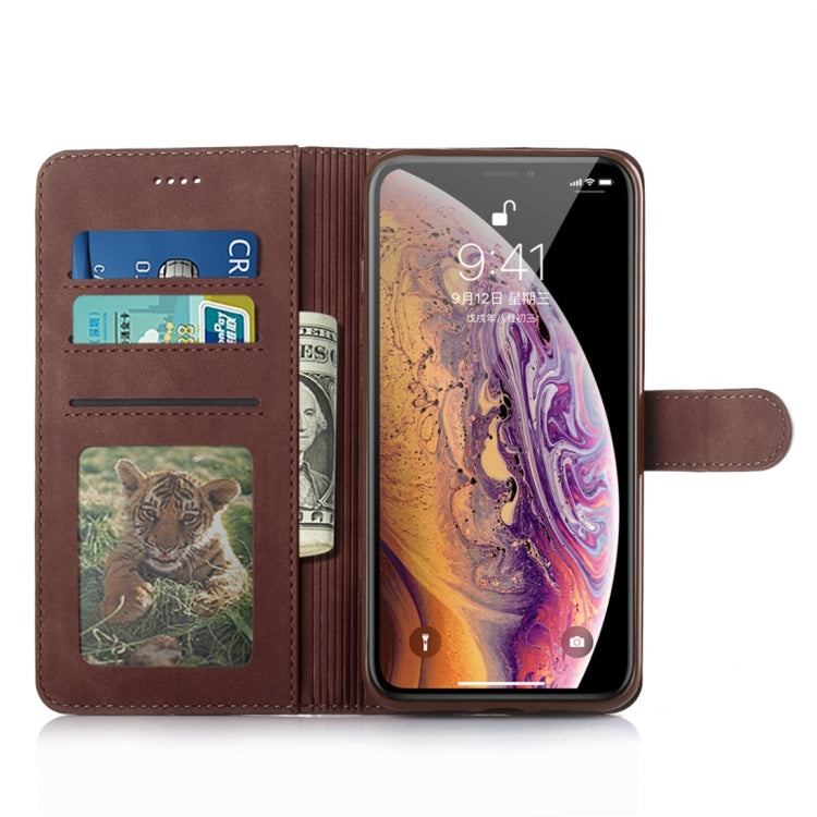 For iPhone XS Max Diaobaolee Pure Fresh Texture Horizontal Flip Leather Case, with Holder & Card Slot & Wallet & Photo Frame