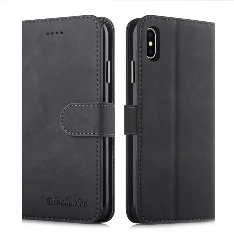 For iPhone XS Max Diaobaolee Pure Fresh Texture Horizontal Flip Leather Case, with Holder & Card Slot & Wallet & Photo Frame