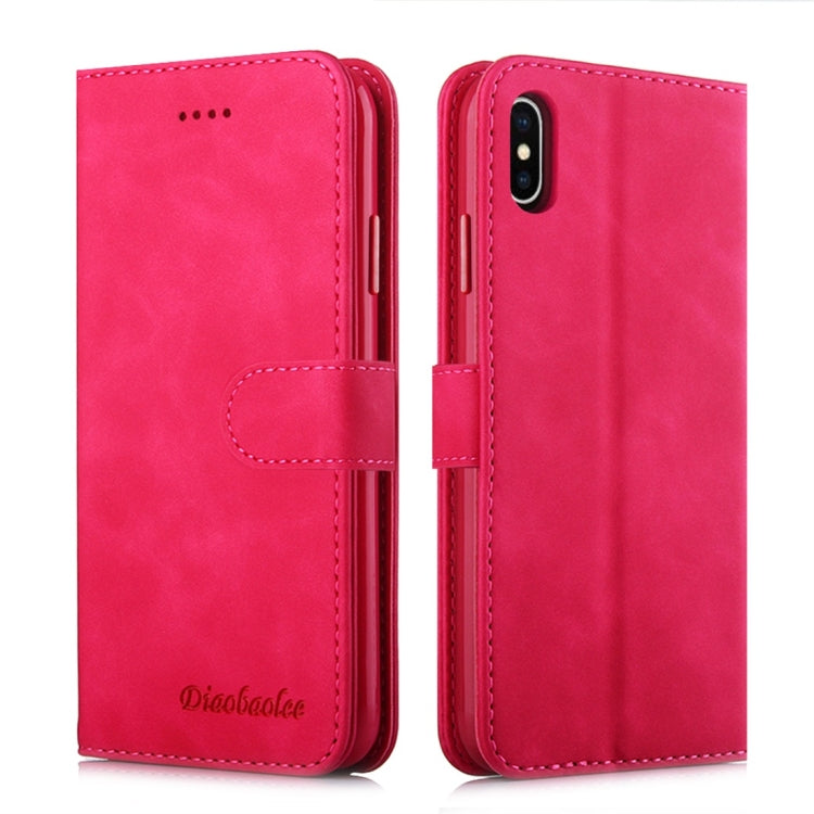 For iPhone XS Max Diaobaolee Pure Fresh Texture Horizontal Flip Leather Case, with Holder & Card Slot & Wallet & Photo Frame