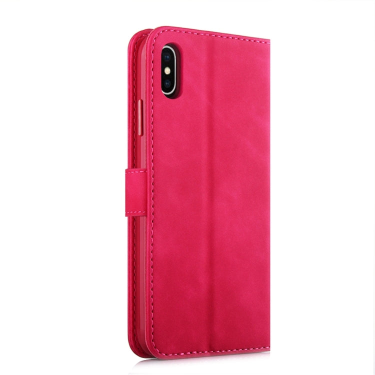 For iPhone XS Max Diaobaolee Pure Fresh Texture Horizontal Flip Leather Case, with Holder & Card Slot & Wallet & Photo Frame