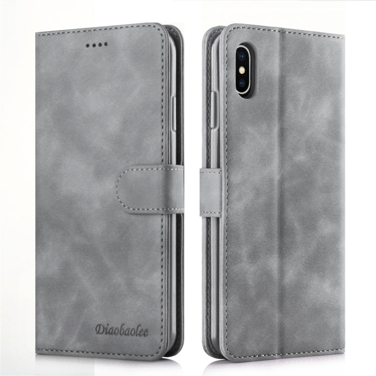 For iPhone XS Max Diaobaolee Pure Fresh Texture Horizontal Flip Leather Case, with Holder & Card Slot & Wallet & Photo Frame