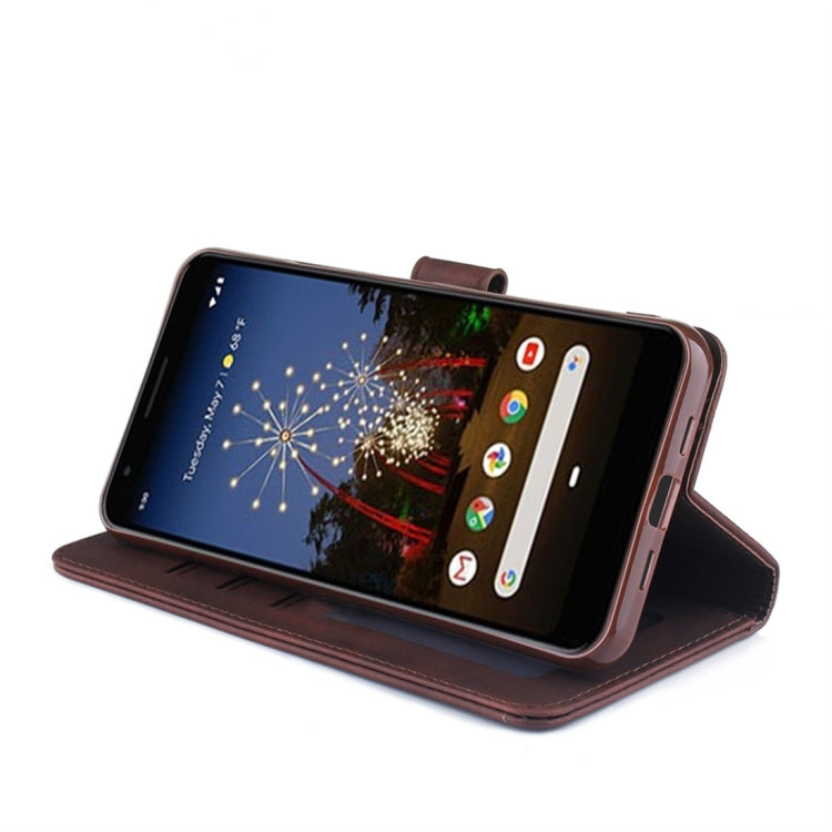 For Google Pixel 3a Diaobaolee Pure Fresh Texture Horizontal Flip Leather Case, with Holder & Card Slot & Wallet & Photo Frame