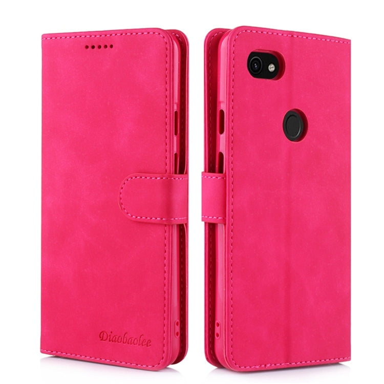 For Google Pixel 3a Diaobaolee Pure Fresh Texture Horizontal Flip Leather Case, with Holder & Card Slot & Wallet & Photo Frame