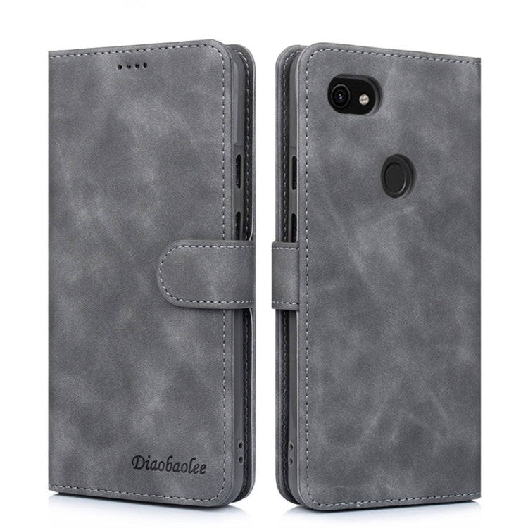 For Google Pixel 3a Diaobaolee Pure Fresh Texture Horizontal Flip Leather Case, with Holder & Card Slot & Wallet & Photo Frame