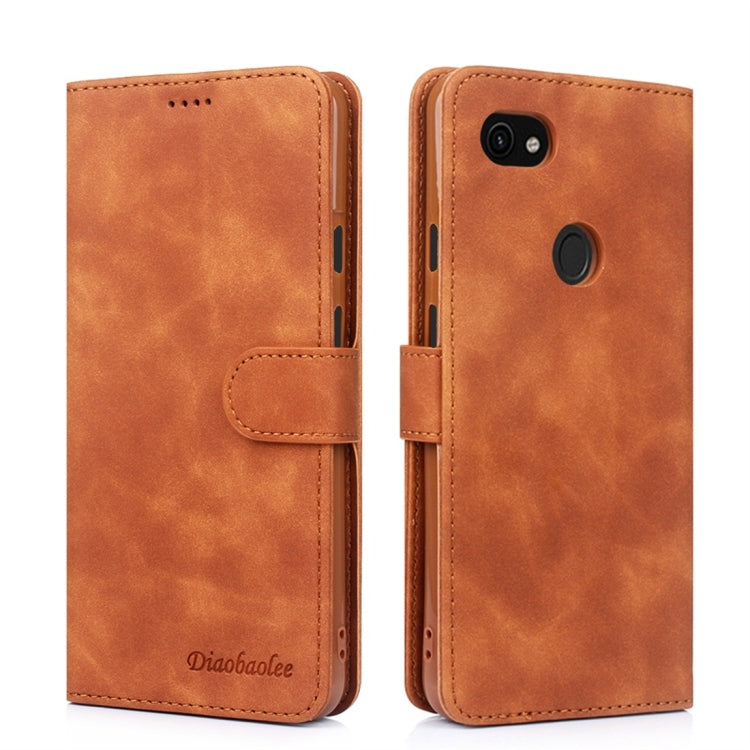 For Google Pixel 3 Lite Diaobaolee Pure Fresh Texture Horizontal Flip Leather Case, with Holder & Card Slot & Wallet & Photo Frame