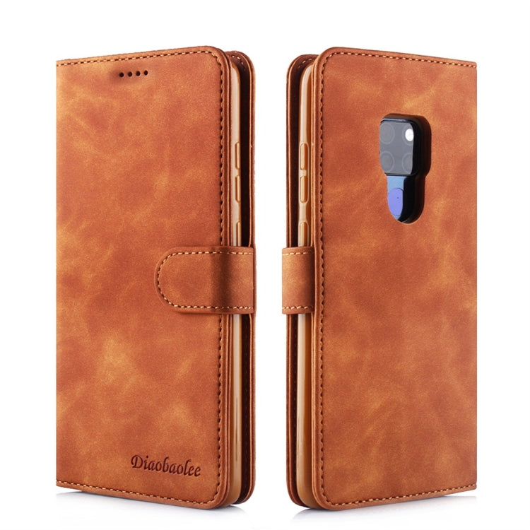 For Huawei Mate 20 Diaobaolee Pure Fresh Texture Horizontal Flip Leather Case, with Holder & Card Slot & Wallet & Photo Frame